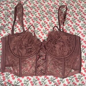 Victoria Secret Lace Bustier in dusty pink